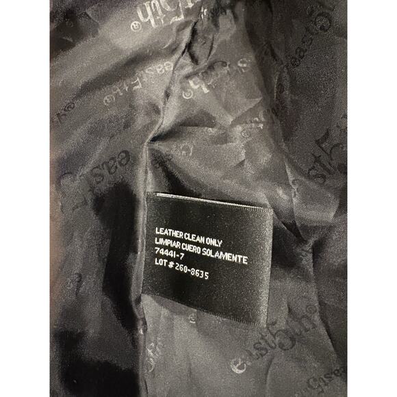 East 5th Ave Black Leather Jacket Blazer Women's Medium - Picture 9 of 12